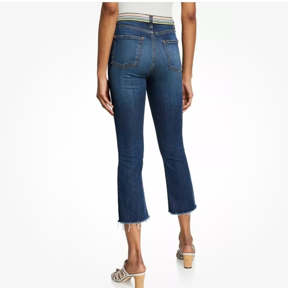 VERONICA BEARD Carolyn Baby Boot Jeans with Tux Striped Waistband 31 - Picture 2 of 9